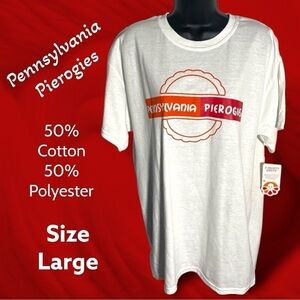NWT Pennsylvania Pierogies Screen printed T-shirt Size Large